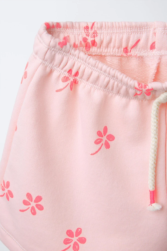 PRINTED JOGGING T-SHIRT AND BERMUDA SET