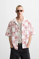 CHEMISE BRODERIES CONTRASTE