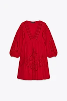 ZW COLLECTION SHORT EMBROIDERED DRESS