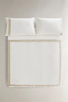 DUVET COVER WITH LINEN BORDER