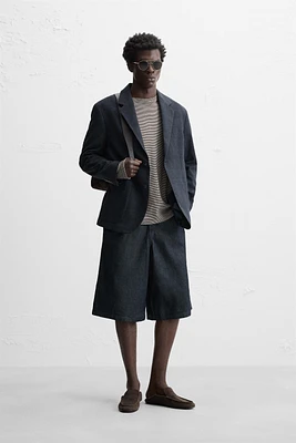 REGULAR FIT TEXTURED BLAZER