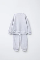 LABEL SWEATSHIRT AND JOGGER SET
