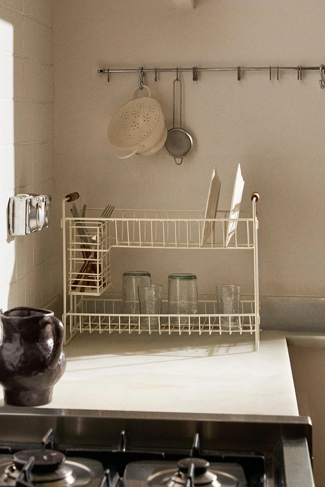 LACQUERED METAL DISH RACK