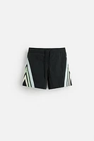 CONTRAST BANDS MID-LENGTH SWIMSUIT