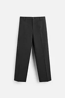 VISCOSE BLEND STRAIGHT FIT PANTS