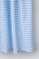 ROBE TEXTURÉE À CARREAUX