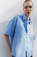 CROPPED POPLIN SHIRT ZW COLLECTION