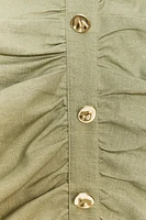 JUPE-CULOTTE À PLIS EN LIN