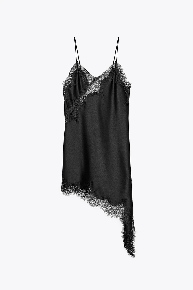 ZW COLLECTION ASYMMETRIC LACE DRESS