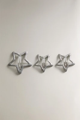 SET OF CHILDREN’S STAR HAIR CLIPS (SET OF 3)