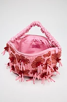 BEADED MINI BUCKET BAG