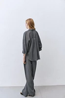 PANTALON LARGE À RAYURES