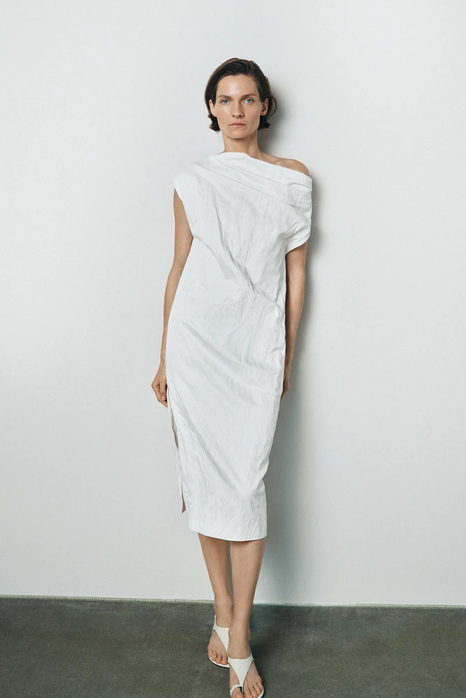 ZW COLLECTION ASYMMETRIC WRINKLED DRESS