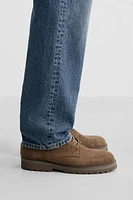 LEATHER LACE-UP BOOTS