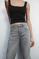 TRF MID-RISE STRAIGHT LEG JEANS