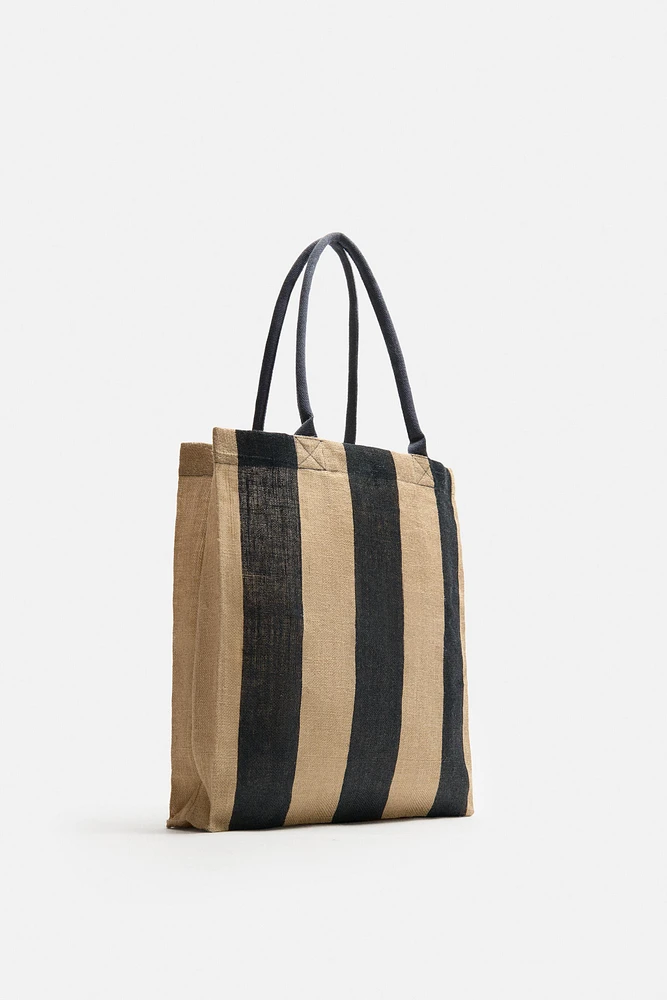 STRIPED SHOPPER BAG