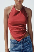 OPEN-BACK HALTER TOP