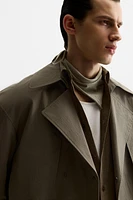 SHORT TECHNICAL FABRIC TRENCH COAT