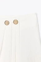 JUPE-CULOTTE CROISÉE À PINCES