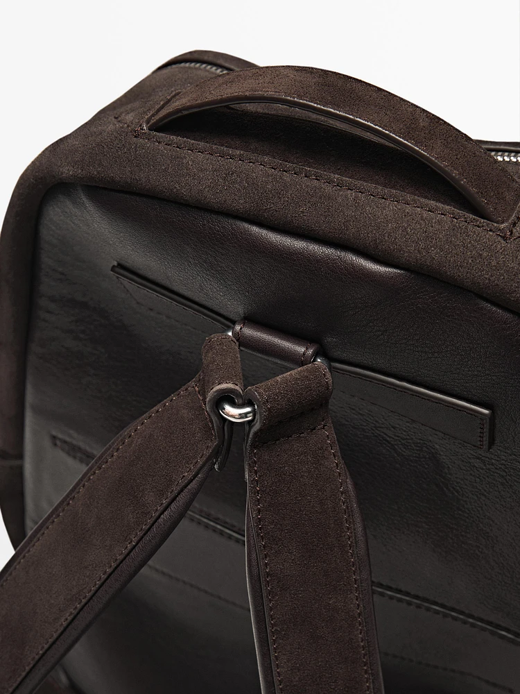 Sac à dos fermeture Éclair cuir nappa