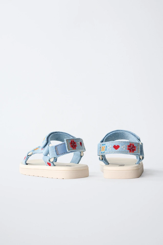 EMBROIDERED SANDALS