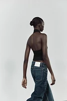 POLYAMIDE HALTER TOP
