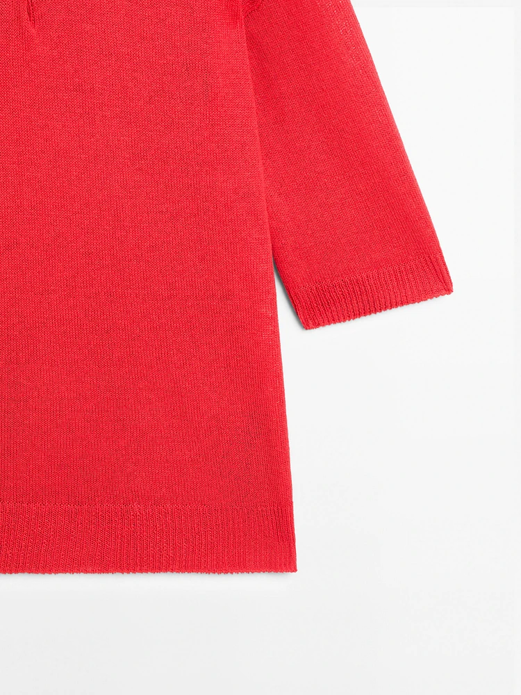 Pull en maille oversize à col polo