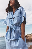 LINEN SAFARI SHIRT