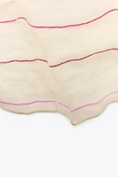 STRIPED LINEN SCARF