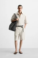 BERMUDA COTON - LIN PLIS