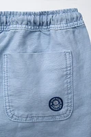 LINEN AND COTTON BERMUDA SHORTS
