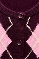 ARGYLE KNIT CARDIGAN