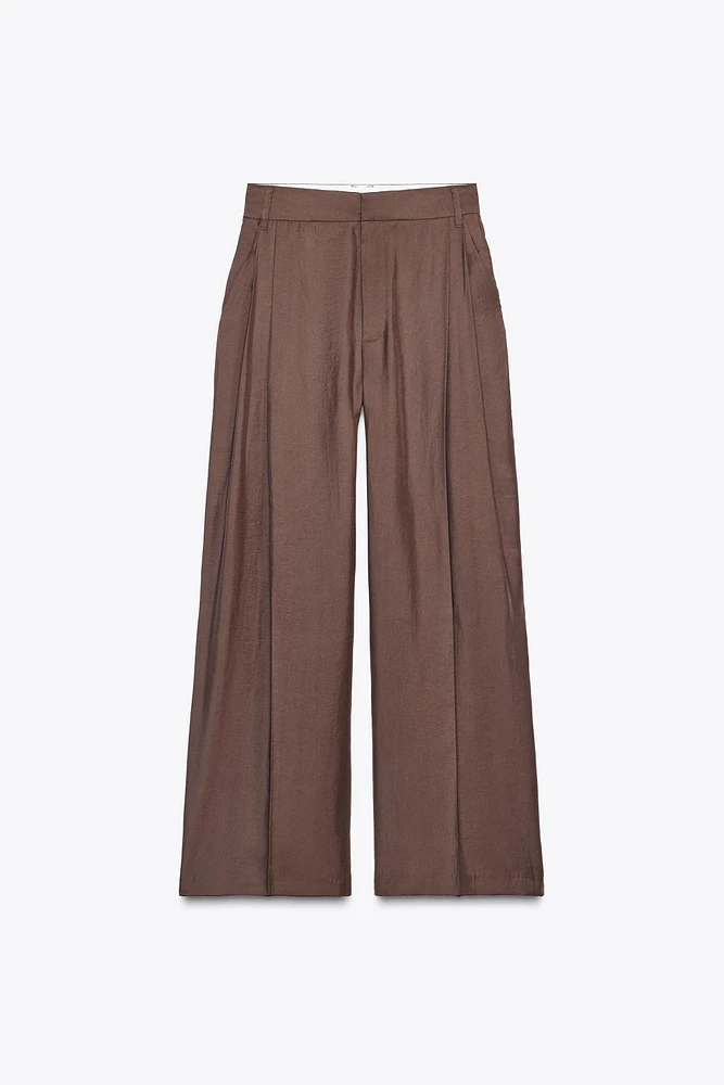 PANTALON DOUBLE PLI PATTES DE BOUTONNAGE