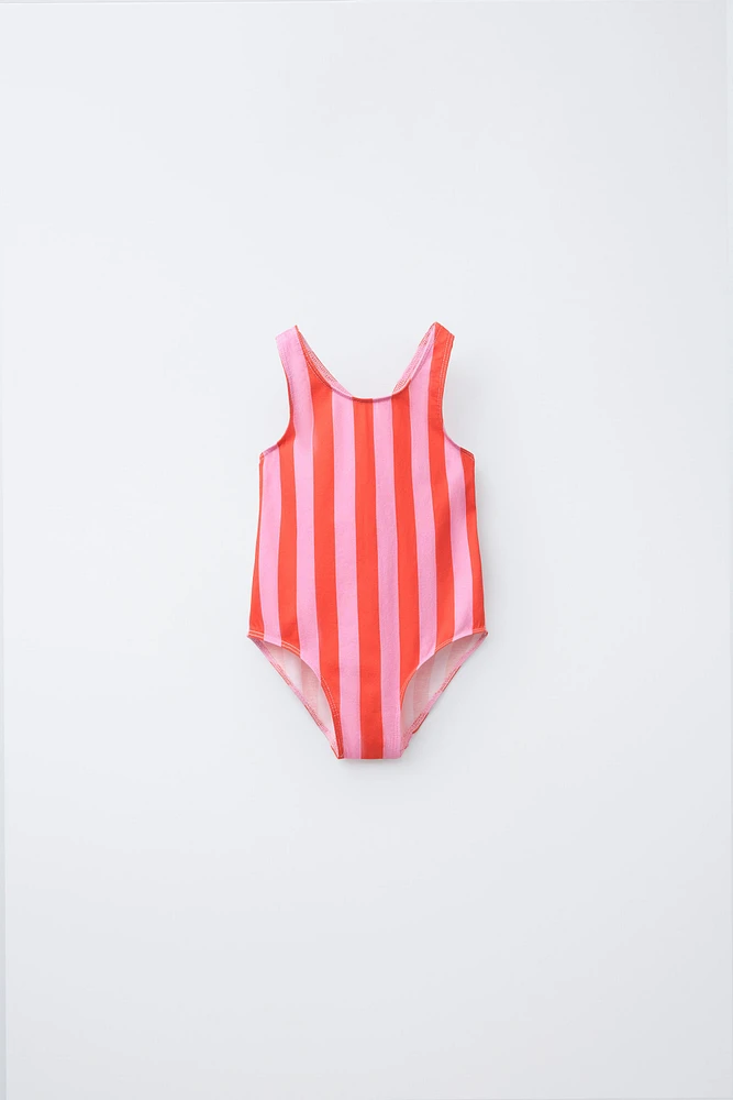 CASA LAWA © X ZARA KIDS STRIPED SWIMSUIT