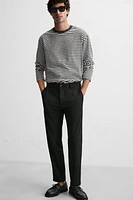 TEXTURED STRETCH PANTS