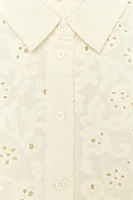 ZW COLLECTION EYELET EMBROIDERY SHIRT