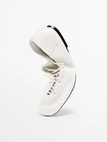 Lace-up ballet flats