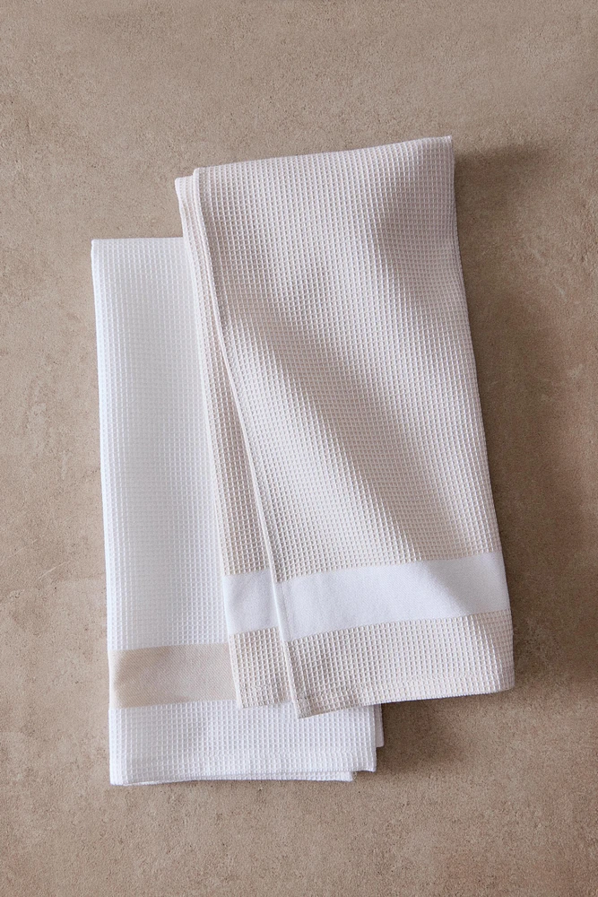 WAFFLE-KNIT KITCHEN TOWELS (SET OF 2)