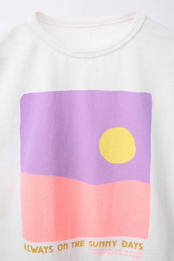 T-SHIRT IMPRIMÉ COUCHER DE SOLEIL