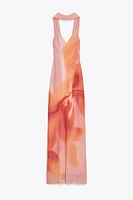 ROBE LONGUE IMPRIMÉE FOULARD
