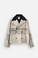 TRENCH CROPPED FIT À CARREAUX ÉDITION LIMITÉE