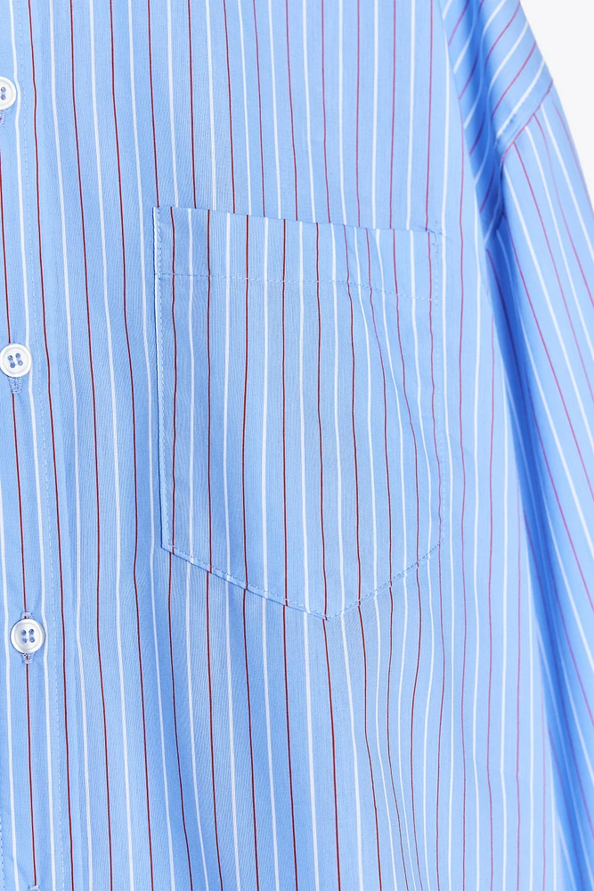 CHEMISE OVERSIZE EN POPELINE À RAYURES