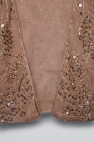 SEQUIN AND BEADING VEST