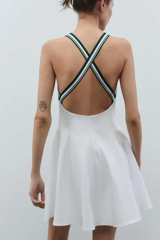 ROBE HALTER RIB CONTRASTE