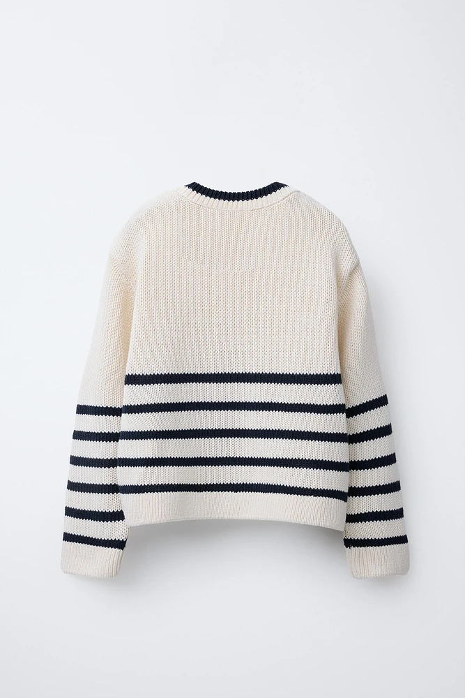 STRIPED KNIT SWEATER