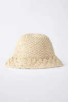 RAFFIA EFFECT HAT
