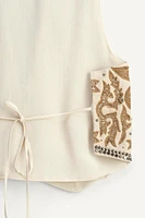 LIMITED EDITION EMBROIDERED STUDDED VEST