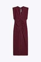 DRAPED MIDI DRESS ZW COLLECTION