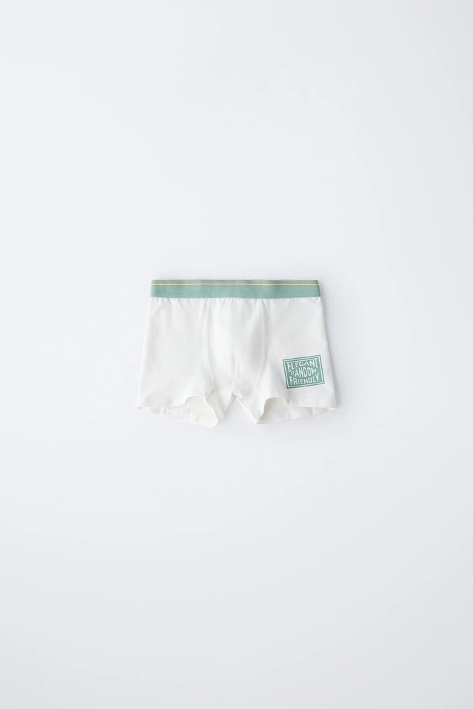 6-14 ANS/ LOT DE CINQ BOXERS IMPRIMÉS