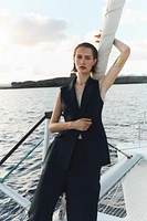 LINEN LONG VEST